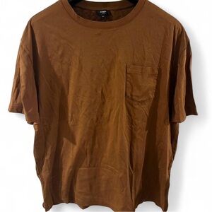Express Men’s Tan Casual Cotton T-Shirt Size Large